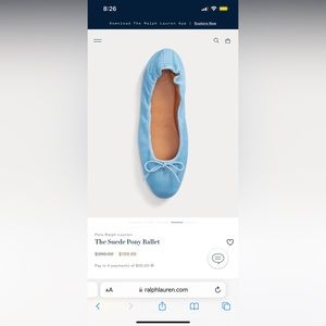 Ralph Lauren women’s The Suede Pony Ballet size 10B